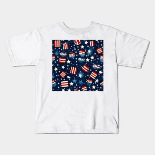 Patriotic 4th of July Pattern 15 Kids T-Shirt